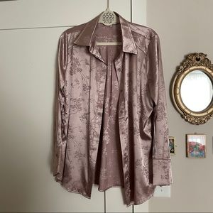 12th Tribe Taste of Tuscany Mauve Floral Blouse
